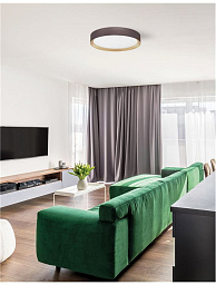 9818451 Nova Luce Luton потолочный светильник с круглым металлическим корпусом и диффузором