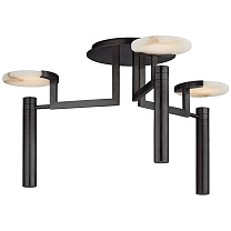 Melange Large Floating Disc Semi-Flush Chandelier бронза с алебастром