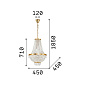 041827 Ideal Lux CAESAR SP9 CROMO chandelier хром — фото 2