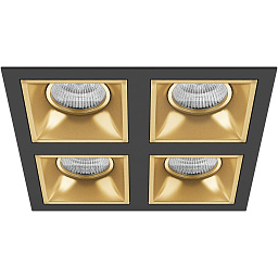 D54703030303 Lightstar Domino встраиваемый светильник, 50Вт, золото;черный