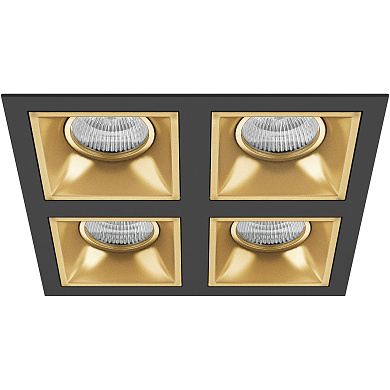 D54703030303 Lightstar Domino встраиваемый светильник, 50Вт, золото;черный