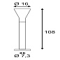 228922 SLV ALPA CONE 100 светильник IP55 24W, серебристый