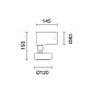 EH96 Palco InOut iGuzzini Spotlight with base - Warm White Led - integrated electronic control gear - Very Wide Flood optic — фото 1