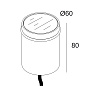 LOGIC 60 R 24V 93020 ANO алюм. анодированный Delta Light грунтовый светильник — фото 1