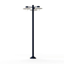 Aubanne N° 6; Clear glass E27 23W; Steel blue