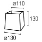 PAN-178-14 Leds C4 Shade Square 130x130x110mm — фото 1
