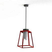 Lampiok 2 N° 2; Frosted glass E27 52W; Tomato red