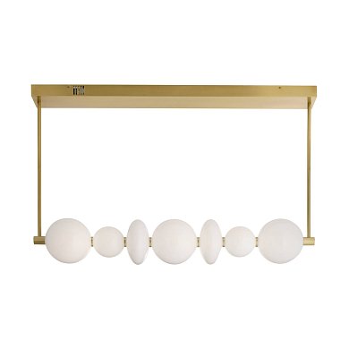 Люстра Arteriors Raphael, античная латунь и опаловое стекло