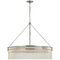 Menil Large Chandelier полированный никель с хрустальными стержнями