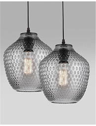 9103531 Nova Luce Claro подвесной светильник с рельефным стеклянным плафоном