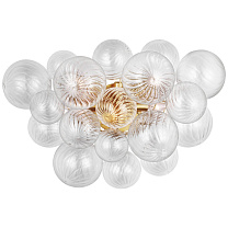 Talia Large Sconce золото с прозрачным завитковым стеклом