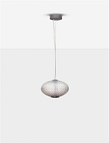 Triac Dimmable Gradient Dark Brown Glass Brushed Gray Metal LED 12Watt 220-240Volt 660Lm IP20 3000K D:30 H:34-224 cm