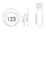 RING W NUMBER LED 2 x 6W (E14) 230V F 2 kg