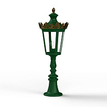 Louvre N° 7; one-piece clear glass E27 105W; Fir green