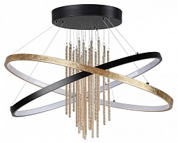 3901/70CL Odeon Light Monica подвесной светильник многокольцевой с элементами золота и чёрного