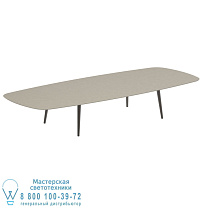 ВЫСОКИЙ СТОЛ STYLETTO 300X120CM, АЛЮМИНИЕВЫЕ НОЖКИ, БРОНЗОВАЯ КЕРАМИЧЕСКАЯ ВЕРХНЯЯ ЖЕМЧУЖНО-СЕРЫЙ Royal Botania