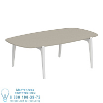 СТОЛИК TEA TIME 120X65CM H40 БЕЛАЯ КЕРАМИКА ЖЕМЧУЖНО-СЕРЫЙ Royal Botania