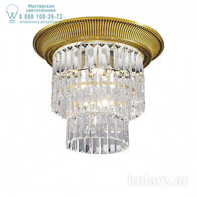 Kolarz MILORD CRYSTAL 0346.14S.3 потолочный светильник золото 24 карата ø40cm высота 36cm 1+3 лампы e27+e14