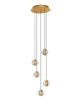 Triac Dimmable Gold Metal & Blown Glass LED 16 Watt 220-240Volt 832Lm 3000K IP20 D: 31 H: 150cm