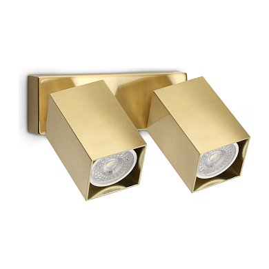 Настенный светильник Dynamite AP2 SQUARE Ideal Lux 371245, латунь