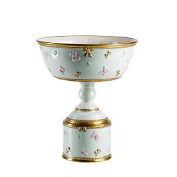 0006729-556 Villari Butterfly чаша с ножкой и золотым ободком