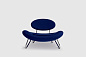 Meadow lounge chair Vidar 772/Chrome Woud, кресло