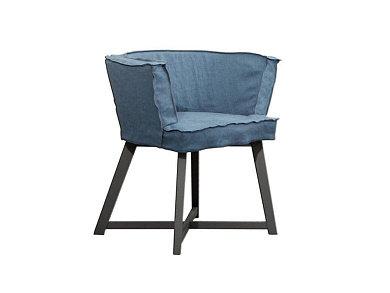 Gray Мягкое тканевое кресло со съемным чехлом Gervasoni