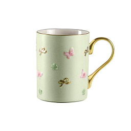 Butterfly pastel green mug кружка, Villari