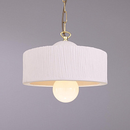 MLCMP083 Mullan Lighting Seville подвесной одноламповый светильник с керамическим цилиндрическим абажуром белого матового цвета