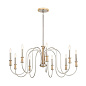 Karthe 9 Light Chandelier Beech and Brushed Nickel люстра 52471NI Kichler — фото 7