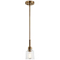 Aivian 5" 1 Light Mini Pendant with Clear Glass Weathered Brass подвесной светильник 52399WBR Kichler