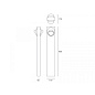 Artemide Ciclope 90 TE2 LED уличный столбик с двусторонним светом — фото 2