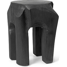 1104267440 Ferm Living Root массивный деревянный табурет с монолитным скульптурным корпусом