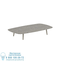 НИЗКИЙ СТОЛ STYLETTO LOUNGE 220X120CM, АЛЮМИНИЕВЫЕ НОЖКИ, ПЕСОЧНАЯ КЕРАМИКА, СТОЛЕШНИЦА CEPPO DOLOMITICA Royal Botania