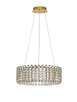 Triac Dimmable Platinum Gold Metal & Crystal LED 47Watt 220-240Volt 3682Lm IP20 3500K D:60 H:120 cm