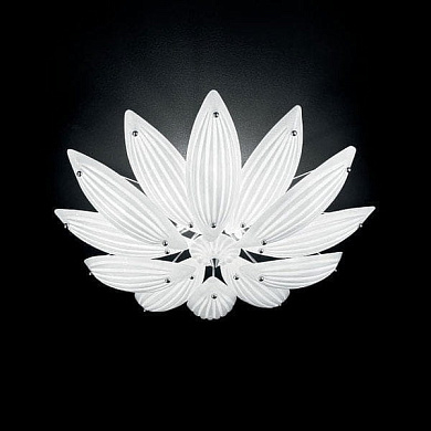 IDL Paradise 430/65PF Chrome White Murano Glass потолочный светильник