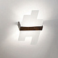 90229 Linea Light Triad AP PL M wood настенный светильник из ореха с тремя стеклянными плафонами белый; тёмное дерево — фото 2