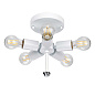 Потолочный светильник Fletcher Flush Elstead DL-FLETCHER26-5LT-IV-PC полированный хром и абажур цвета слоновой кости — фото 2