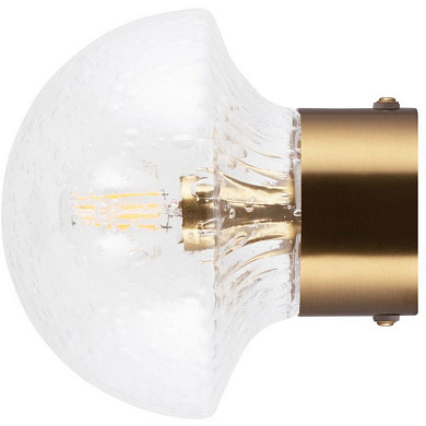 631255 Globen Lighting Fungo 16 Настенный светильник, матовая латунь / прозрачный
