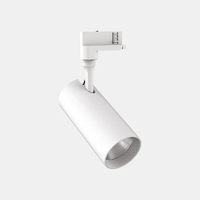 трековый светильник белого цвета цилиндрический с углом освещения 36° для трехфазного шинопровода