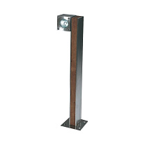 Q-Bic bollard lamp 60cm 1 lamp stainless steel electropolished QUBIC 60CM 1 ЛАМПА 220В ЭЛ. ПОЛ. Royal Botania