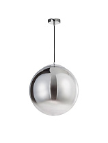 Gradient Smokey Glass Chrome Aluminium LED E27 1x12 Watt 100-240 Volt IP20 Bulb Excluded D: 40 H: 120 cm