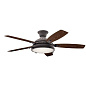 52" Hatteras Bay Fan Weathered Zinc люстра-вентилятор 310018WZC Kichler — фото 2