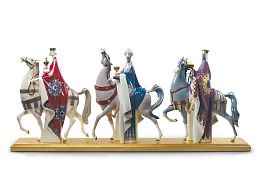 1009165 Lladro High Porcelain фарфоровая рождественская композиция с тремя всадниками