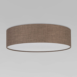 a068555 TK Lighting Earth накладной потолочный светильник с круглым тканевым плафоном барабанной формы
