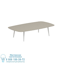 ВЫСОКИЙ СТОЛ STYLETTO LOUNGE 220x120CM АЛЮМИНИЕВЫЕ НОЖКИ БЕЛАЯ КЕРАМИЧЕСКАЯ СТОЛЕШНИЦА ЖЕМЧУЖНО-СЕРЫЙ Royal Botania