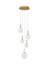 Triac Dimmable Opal Glass Satin Gold Metal LED 30 Watt 220-240 Volt 3142Lm 3000K IP20 D: 42 H: 180 cm