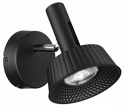 6643/7WL Odeon Light Mali настенное бра с круглым плафоном и чёрным корпусом