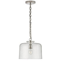 Katie Dome Pendant полированный никель с пузырчатым стеклом