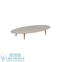 НИЗКИЙ СТОЛ STYLETTO LOUNGE 250X130CM НОГИ ТИКА КЕРАМИЧЕСКАЯ СТОЛЕШНИЦА CEMENTO LUMINOSO Royal Botania